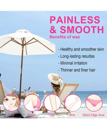 Waxing Kit with Hard Wax Beans for Painless Hair Removal - At Home Waxing Kit for Sensitive Skin - Includes Wax Warmer, Applicator Sticks - Ideal for Eyebrows, Armpits, Bikini, Brazilian - Women Men - Buy Online on GoSupps.com