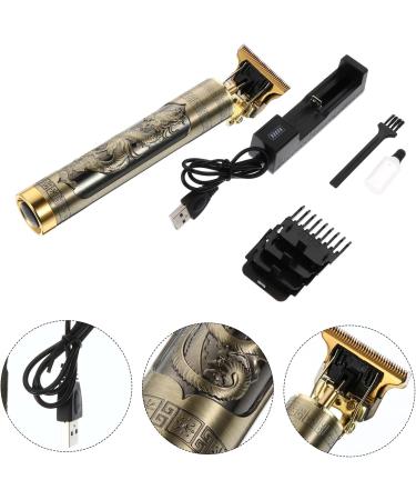 FRCOLOR Electric Clippers Electric Haircut Shear Electric Trimmer Cordless Grooming Electric Precision Trimmer Electric Grooming Kit Oil Head Aluminum Alloy T9 15X4.3CM Golden - Buy Online on GoSupps.com