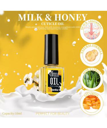 Teenitor Cuticle Remover Kit - Complete Nail Care Set with Cuticle Oil File Buffer & Pusher | Milk & Honey | International Shipping - Buy Online on GoSupps.com