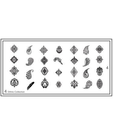 MoYou XL Ethnic 4 Stamping Stencil - Nail Art Stamp for Mandala Manicure | International Shipping - Buy Online on GoSupps.com