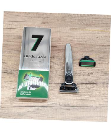 Magiclulu Professional Double-Edged Razor Set Metal Handle Haircut & Eyebrow Trimmer for Men | Premium Shaving Tools - Buy Online on GoSupps.com