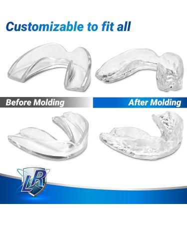 LORIOUS Mouthguard - 3 Different Sizes Premium Set of 6 BPA Free Moldable Customizable Trimmable Dental Grade Mouth Guard for Grinding Teeth Clenching Bruxism Dental Night Guards for Teeth Grinding 3.66mm x3.66mm - Buy Online on GoSupps.com