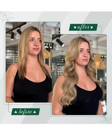Runatur Real Hair Extensions - Brown Highlights & Blonde #10/16 | 40cm Human Hair Sew-in 100g Straight - Buy Online on GoSupps.com