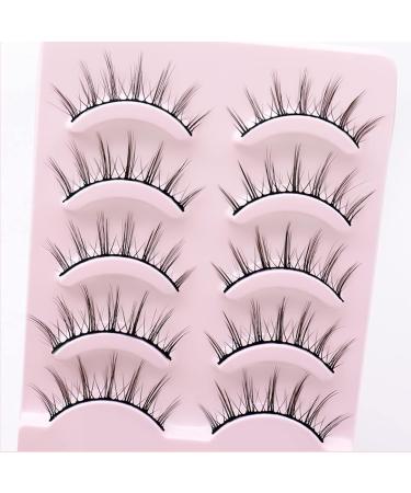 5 Pairs Black DIY False Eyelashes - Natural Stylish Makeup Extensions for Women | Best Eye Lashes & Adhesives - Buy Online on GoSupps.com