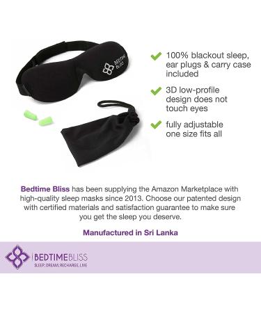 Luxury Blackout Contoured Sleep Mask Set for Men and Women - Includes Carry Pouch and Ear Plugs (No Scent) - Buy Online on GoSupps.com