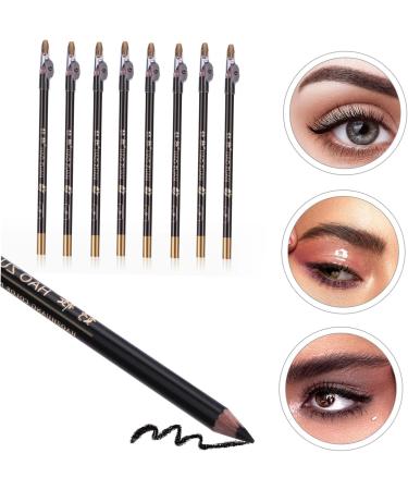 SOESFOUFU Eyebrow Pencil Black 8pcs sharpener eyebrow pencil Makeup Accessories tool eyebrow liner 2 in 1 eyebrow pencil coffee 1 count (Pack of 1) Black - Buy Online on GoSupps.com