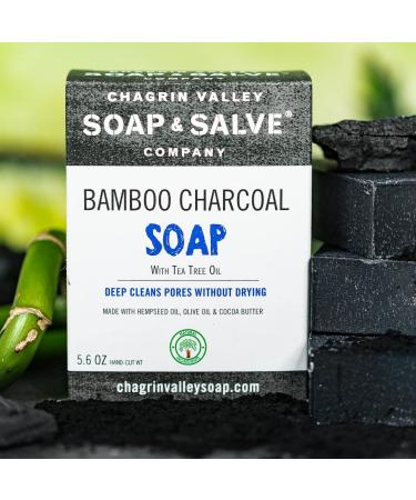 Chagrin Valley Organic Bamboo Charcoal Soap Bar - Natural Eco-Friendly Cleansing for All Skin Types - Buy Online on GoSupps.com