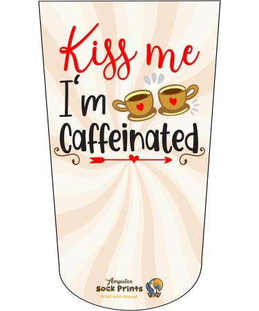Kiss Me I'm Caffeinated V1 3Ply Stump Sock for Amputees - Heal with Appeal - Buy Online on GoSupps.com