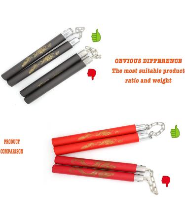 CKINCC Nunchucks - Safe Foam Rubber Training Sticks for Kids & Adults - Martial Arts Black2 - Buy Online on GoSupps.com