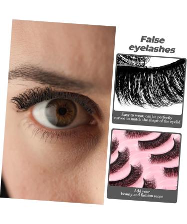 HAPINARY Natural Women Lashes 10 Pairs Fake eyelashes Curly 7d fiber Russia Natural Strip Lashes - Buy Online on GoSupps.com