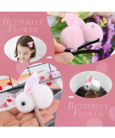 Shop UFLF Easter Bunny Hair Accessories Set | 4 Hair Ties + 2 Hair Ripes + 2 Rabbit Clips for Girls - Buy Online on GoSupps.com