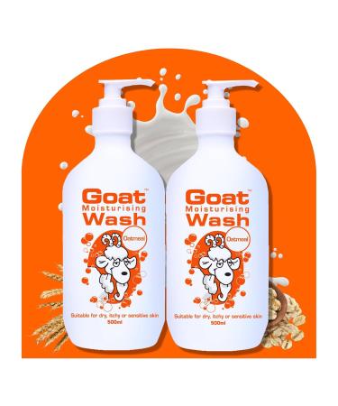 Goat Milk Soap Moisturizing Body Wash Value Duo Pack 16.9 oz - Body Wash to Revive your Skin - Oatmeal - Buy Online on GoSupps.com