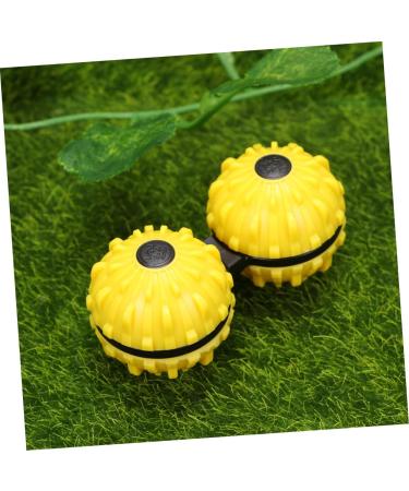 Solustrie Stress Relief Toy - 1 Pc Decompression Ball Massage Globe Pressure Discharge Toy Yellow 7.36x3.56cm - Perfect for Anxiety Relief & Relaxation - Buy Online on GoSupps.com