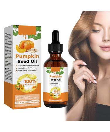 Pumpkin Seed Oil For Hair Growth Organic Pumpkin Seed Oil For Skin Face Hair Care Eyebrow and Eyelash Growth Pumpkin Oil For Hair Growth Improve Hair Loss and Nourishes Scalp Unisex (1PC)