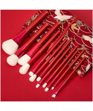 Makeup Brush 12 Set Of Makeup Brushes Set Solid Wood Pearl Brush Handle for Blush Brush Foundation Beauty - Buy Online on GoSupps.com