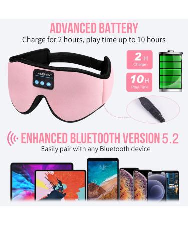Musicozy Bluetooth 5.2 Headband Sports Sleep Headphones - Wireless Music Eye Mask Earbuds for Side Sleepers - IPX6 Waterproof & Pack of 2 - Buy Online on GoSupps.com