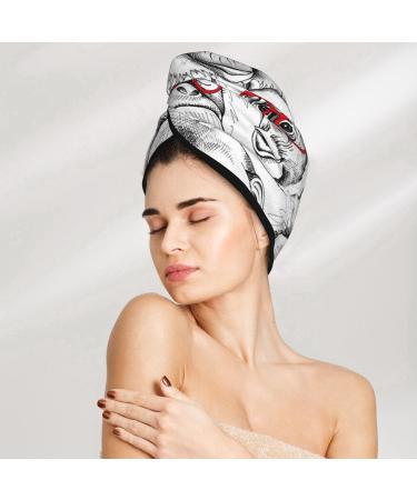 Monkey Microfiber Hair Towel - Super Absorbent Coral Velvet Wrap for Women | Quick Dry for Long Curly & Thick Hair - Buy Online on GoSupps.com