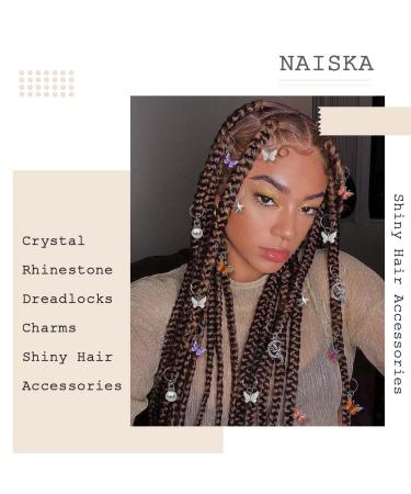 Naiska 20Pcs Silver Butterfly Braid Clips - Hair Jewelry Dreadlock Accessories - Colorful Butterflies Pendant Charms - Braid Beads & Rings - Hair Accessories for Women and Teens - Buy Online on GoSupps.com