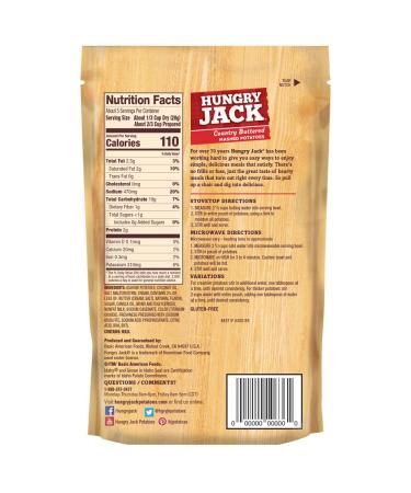 Hungry Jack Mashed Potatoes - Country Butter Flavor, 100% Idaho Potatoes, Gluten Free - 5 Oz Box (Pack of 10) - Buy Online on GoSupps.com