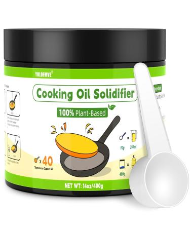 Eco-Friendly Cooking Oil Solidifier - 100% Plant-Based Grease Hardener for Easy Disposal (Solidifies Up to 40 Cups - Buy Online on GoSupps.com