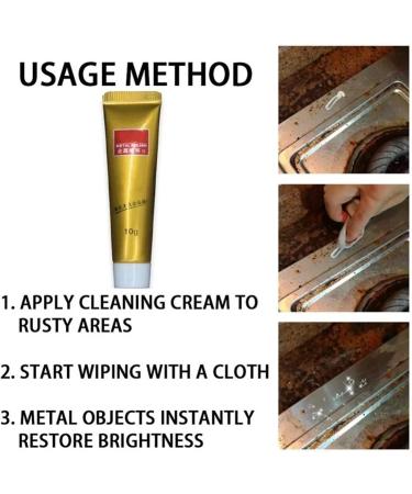 Metal Polish Cream Chopstickrt Instashine Metal Polish Cream Ultimate Metal Polish Cream Brasso Brass Cleaner and Polish Multifunction Rust Remover for Aluminum/Brass/Copper/Gold (2Set) - Buy Online on GoSupps.com