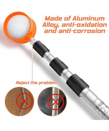 prowithlin Golf Ball Retriever  9/12/15/18ft Aluminum Alloy Golf Ball Retriever Telescopic Golf Accessories Golf Gift 12ft New handle - Buy Online on GoSupps.com