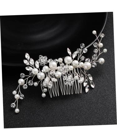 Didiseaon 1pc Pearl Comb Rhinestone Hair Accessories Crystal Side Comb Hair Comb Hair Claw Clips for Women Pearl Hair Barrettes Wedding Side Comb Alloy Rhinestones Props Bride - Buy Online on GoSupps.com