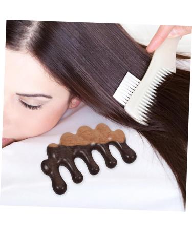 FOMIYES Wooden Massage Comb - Broad Tooth Hair Comb for Men | Durable 10x5cm Design Tool for Scalp Massage & Hair Care - Buy Online on GoSupps.com