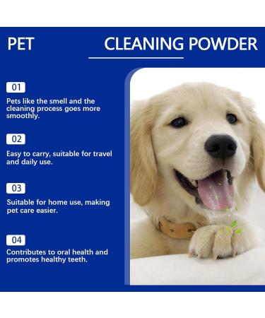 Dog Teeth Cleaning Powder | 80g Natural Plant Extract Teeth Cleaning Powder | Dog Breath Freshener Teeth Care Products Safe Plaqueoff Powder for All Dog Types - Buy Online on GoSupps.com
