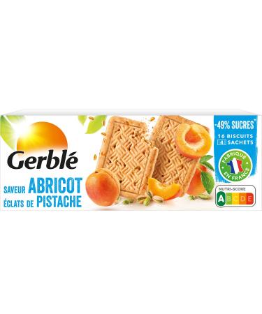 Gerblé Reduced Content/Apricot Pistachio Biscuits/Low Sugar 16 Biscuits 216574, 160 g, 1 Unit