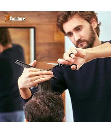 CANDURE HARKRACHER 6 Haircase Scissors - Professional Hair & Beard Shears for Men Women Kids & Pets | Lightweight Matt Black Haircutting Tools - Buy Online on GoSupps.com