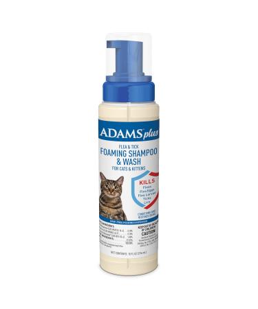 Adams Flea and Tick Cleansing Shampoo Foaming Shampoo for Cats & Kittens