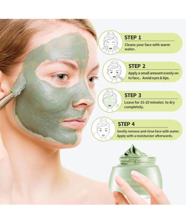 Mung Bean Clay Mask - Cleansing Face Mask Mud Mask For Balance Water And Oil Deep Hydrating Skin Smooth And Tender Clay Face Mask Improve Pore Acne-Prone & Oily Skin Face Masks Skincare 120g - Buy Online on GoSupps.com