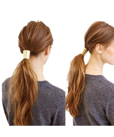 Vintage Women's Ponytail Holders - 4 Piece Elastic Hair Tie Set | Punk Metal Hair Jewelry - Buy Online on GoSupps.com