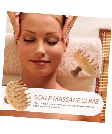 Beavorty 3-In-1 Beech Wood Broad Tooth Massage Comb & Sandalwood Scalp Massager - Perfect for Hair Care & Relaxation - Buy Online on GoSupps.com