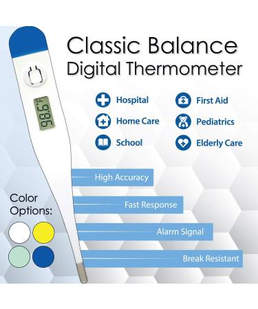 Classic Balance Digital Thermometer - High Accuracy Fast Response Rigid Sensor Tip Blue | International Shipping Available - Buy Online on GoSupps.com