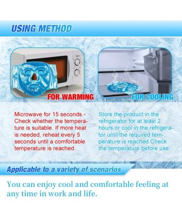 Reusable Face Mask for Cold Eye Cooling | Reduce Swelling & Relieve Pain | Hot/Cold Compress for Migraine, Puffiness | Beads Gel Mask - Buy Online on GoSupps.com