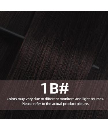 Vlasy Clip in Hair Extensions 16 Inch - Black Brown Human Hair 7 Pcs Seamless Straight Clip in Extensions for Women - Buy Online on GoSupps.com