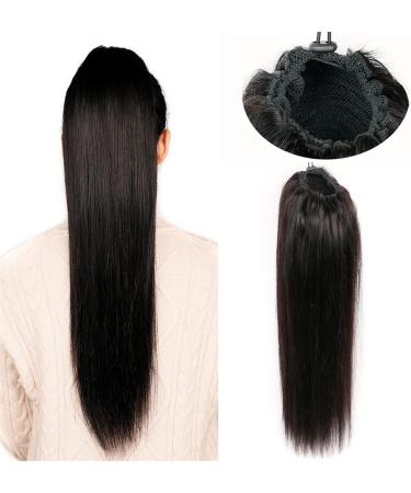 Ponytail Extensions Clip In Ponytail hairpieces Natural Black Straight Human Hair Ponytail Drawstring Ponytails Extension for Black Women Brazilian Straight Remy Hair for Women(Size:26inches 150g) 26inches 150g Drawstring - Buy Online on GoSupps.com