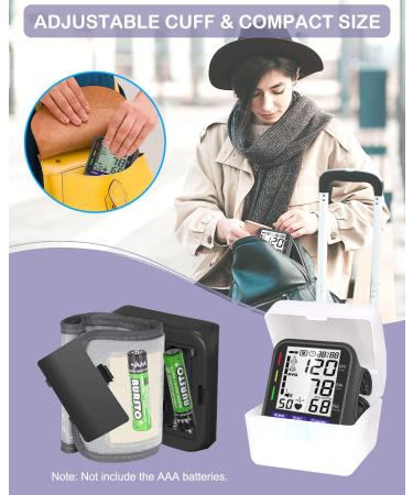 Aleshon Wrist Blood Pressure Monitor with Adjustable Cuff | 3-Color Indicator & Dual Memory | Voice | Large LCD Display | Digital BP Machine - Black - Buy Online on GoSupps.com