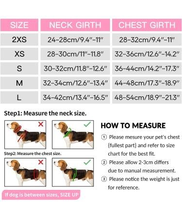 HEELE Dog Harness Small Dog Puppies Step-in Soft Mesh Harness Reflective Lightweight Breathable Visible in Dark Harness with Floral Pattern Comfort for Walking Training Pink Flower M M Chest: 44-48cm (Pack of 1) R Flower Pink - Buy Online on GoSupps.com