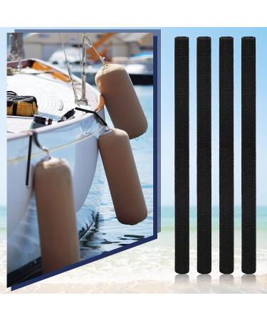 Boat Dock Line Chafe Guards - Set of 4, 24 Inch Removable & Secure Black Rope Chafe Guards - Buy Online on GoSupps.com
