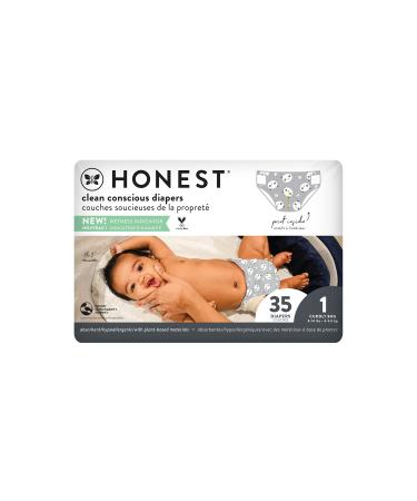 THE HONEST COMPANY Pandas Size 1 Diapers, 35 CT