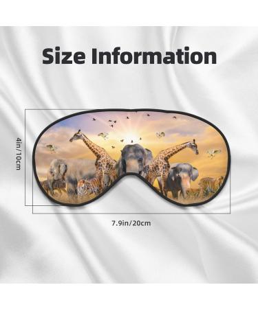 Vintage Wildlife Protection Print Sleep Eye Mask | Soft Eyeshade for Travel & Night Sleep - Buy Online on GoSupps.com