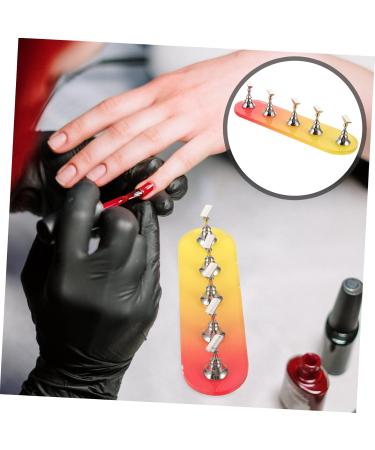 minkissy 3 Sets Nail Practice Holder Nail Art Holder Rack Nail Racks for Nail Painting Creative Nail Holders Nail Tip Art Display Stand Convenient Nail Display Oval Nail Polish Plastic - Buy Online on GoSupps.com