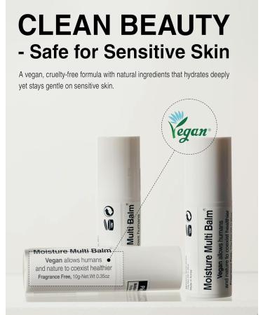 Pleuvoir Korean Moisture Multi Balm Fragrance-Free - Lip and Dry Area Care with Sunflower Seed Oil Shea Butter Alpha-Bisabolol Adenosine - Vegan Plant-Based K-Beauty 0.35oz - Buy Online on GoSupps.com