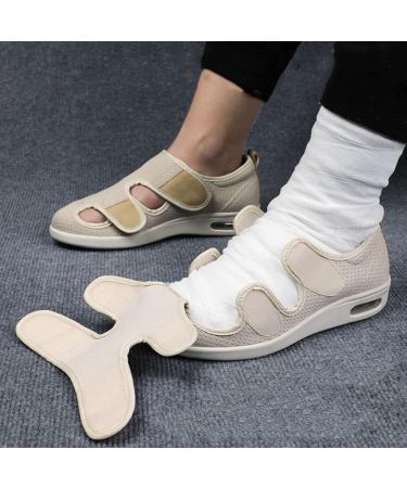 DXDUI Men's Diabetic Elderly Shoes | Large Size Plus | Adjustable for Swollen Feet | Non-Slip Insole & Air Cushion | Black - Size 42 - Buy Online on GoSupps.com