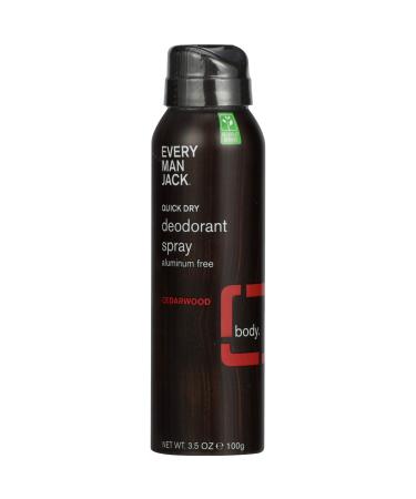 Every Man Jack Cedarwood Spray Deodorant  3.5 Oz