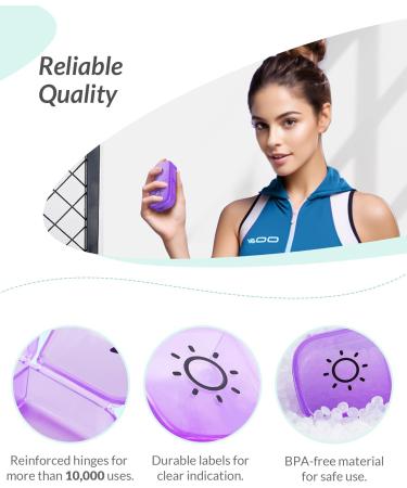 Stylish ZIKEE Weekly Pill Organizer 2x Daily - 7 Day Pill Box with Purple Oxford Bag & Travel Handle for Vitamins Fish Oils & Supplements - Buy Online on GoSupps.com