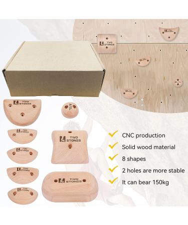 Wooden Rock Climbing Holds Set for Kids and Adults | Variety Screw-On Hand Holds with Mounting Hardware - Buy Online on GoSupps.com